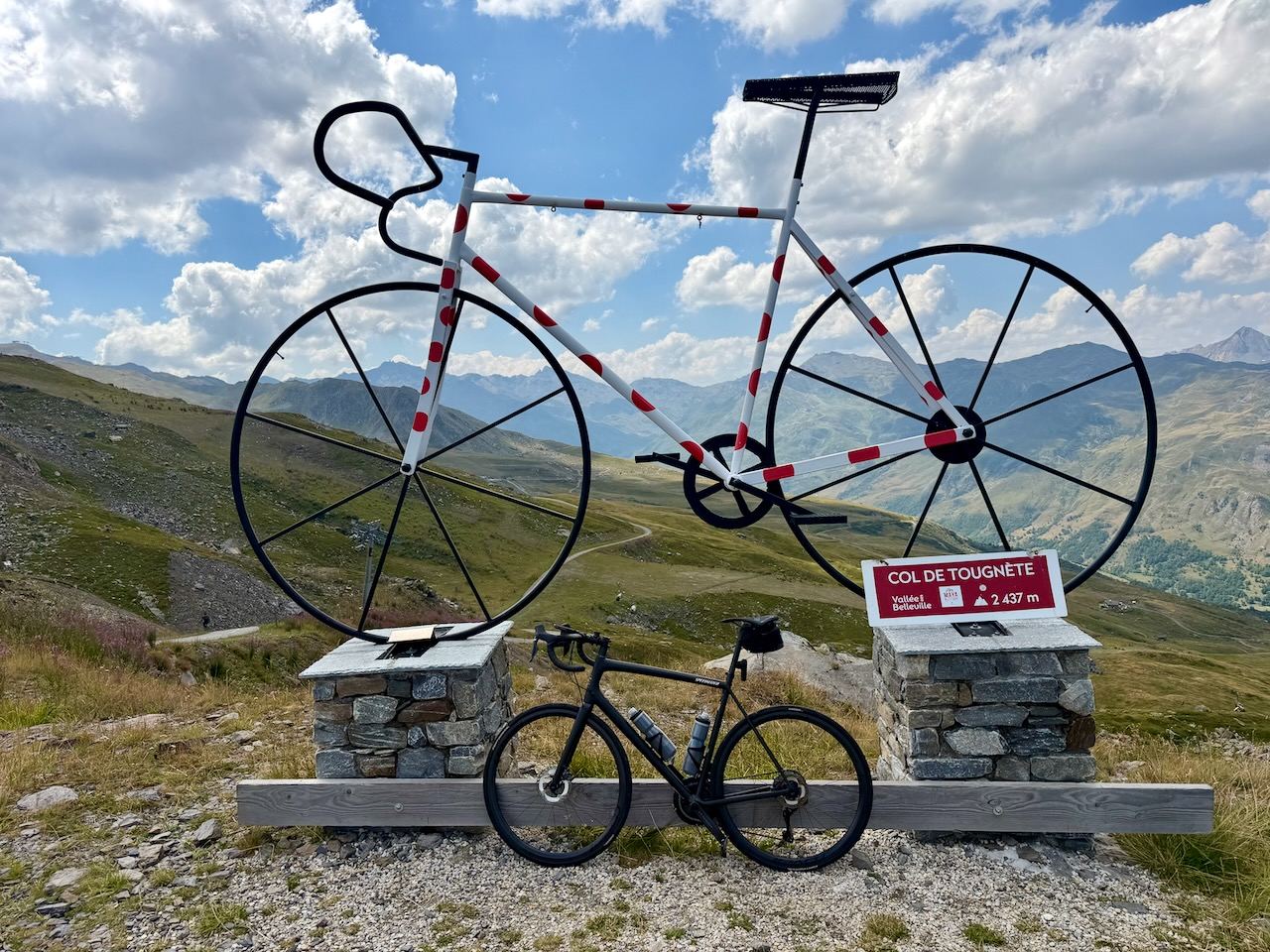 Col de Tougnète, 2,437m — one of the climbs that starts at the door.