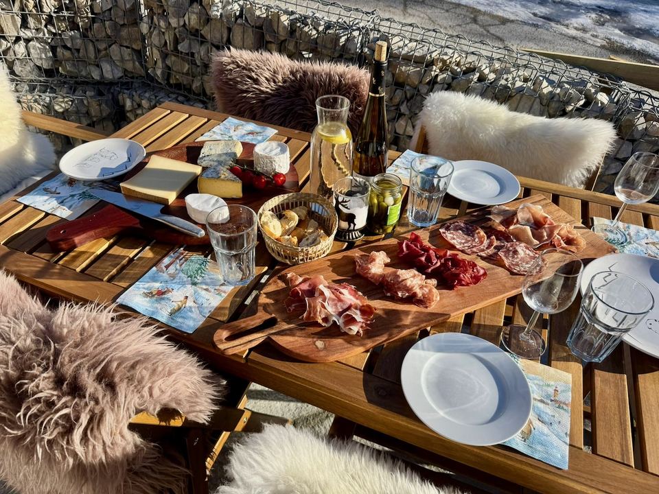 Charcuterie, cheese and the afternoon sun.